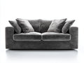 Canapé 2 places-tissu-178x96x84 cm-gris-design moderne