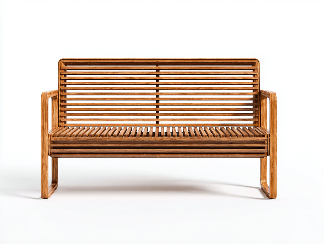 Banc de jardin - Bois - 135x57x88 cm - Miel - Moderne