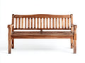 Banc de jardin - Bois - 155x58x90 cm - Brun vieilli - Rustique