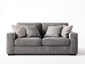Canapé 2 places-tissu-176x98x85 cm-gris-design moderne