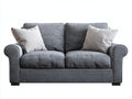 Canapé 2 places-tissu-176x98x86 cm-gris-design moderne