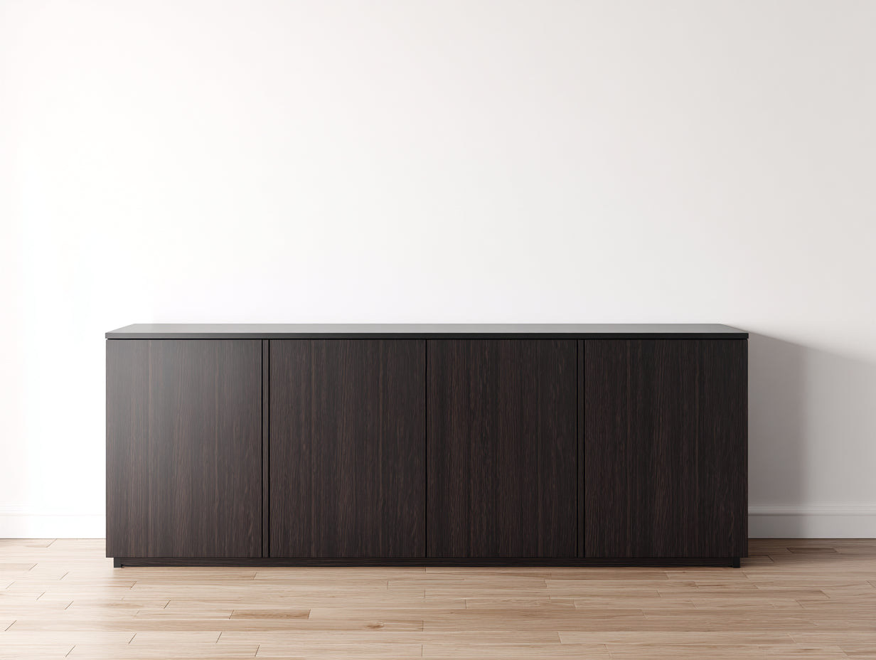Meuble d'entrée - panneaux de bois - 180x40x75 cm - marron foncé - moderne minimaliste