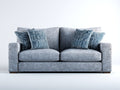 Canapé 2 places-tissu-176x95x84 cm-gris-design moderne