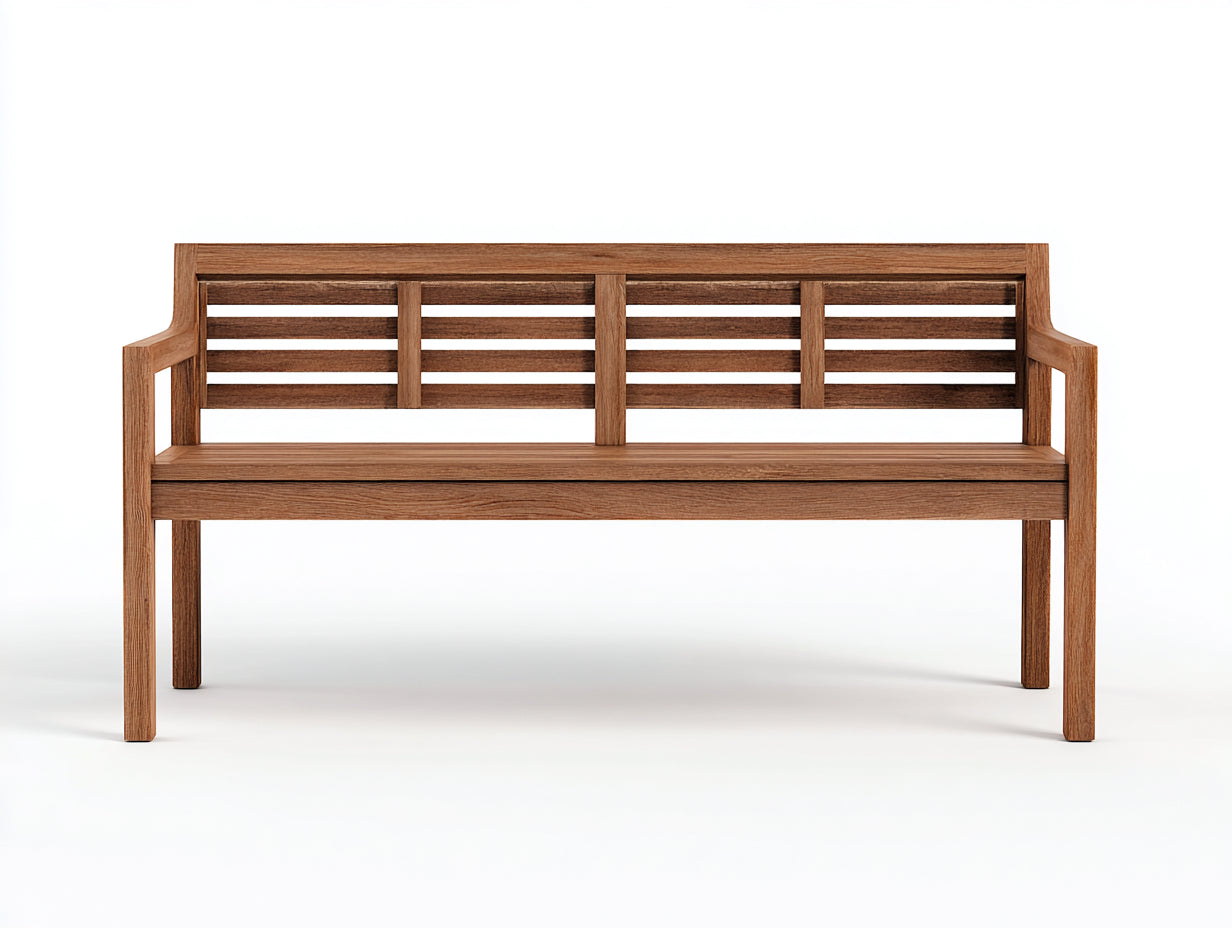 Banc de jardin - Bois - 160x56x84 cm - Brun naturel - Moderne