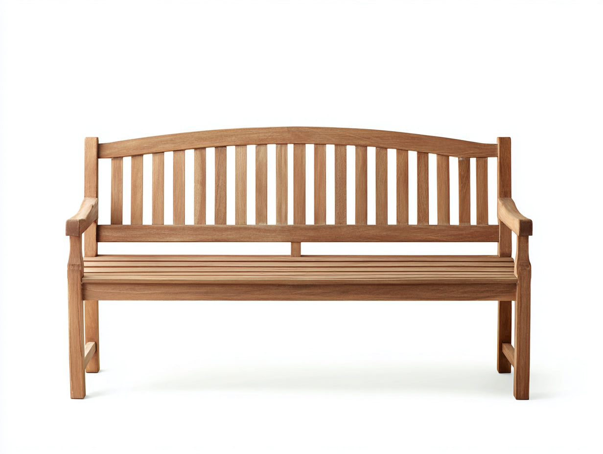 Banc de jardin - Bois - 155x59x92 cm - Brun clair - Classique