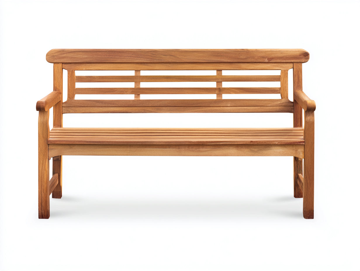 Banc de jardin - Bois - 145x56x84 cm - Miel - Classique