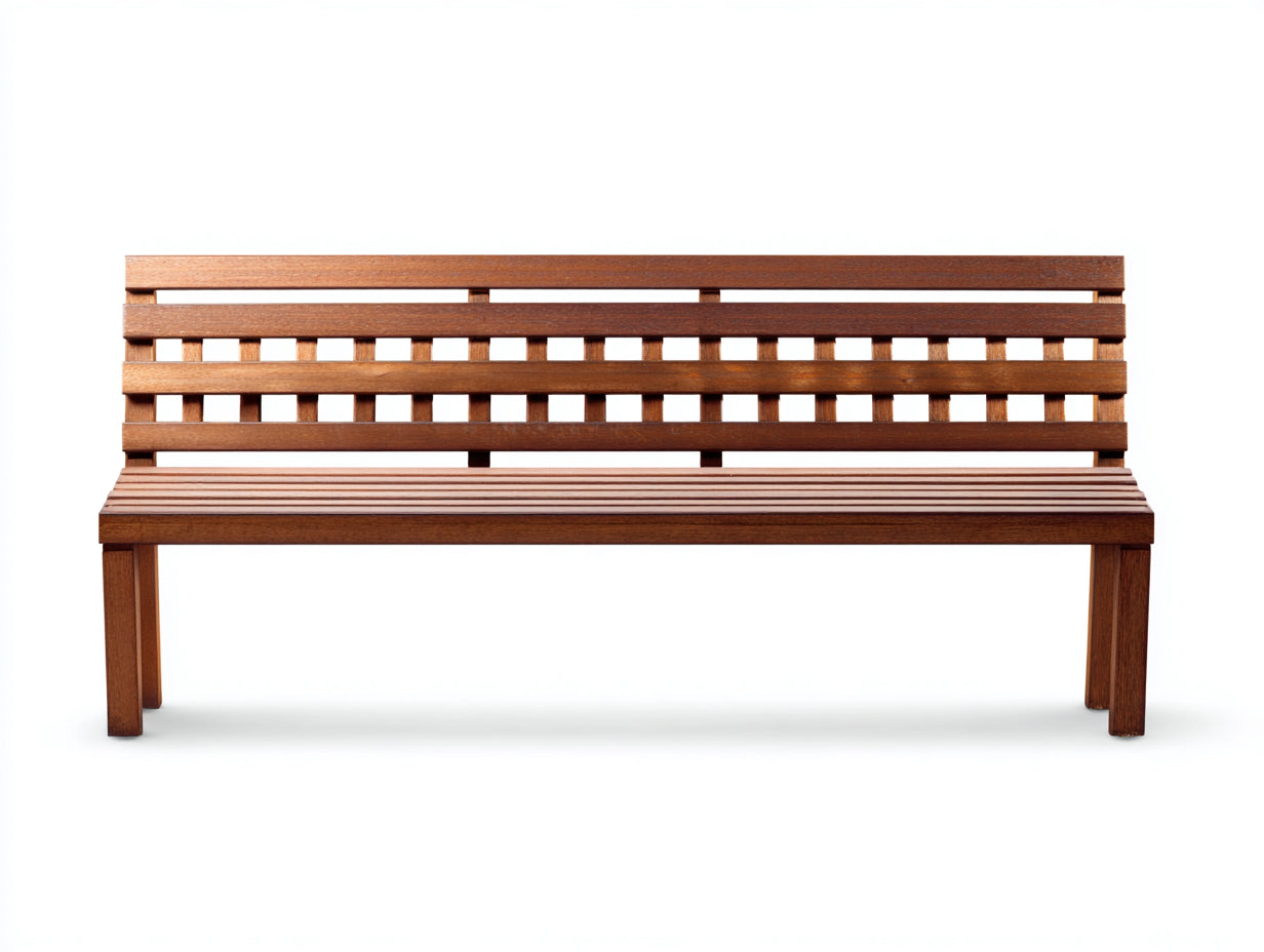 Banc de jardin - Bois - 155x54x80 cm - Brun foncé - Classique