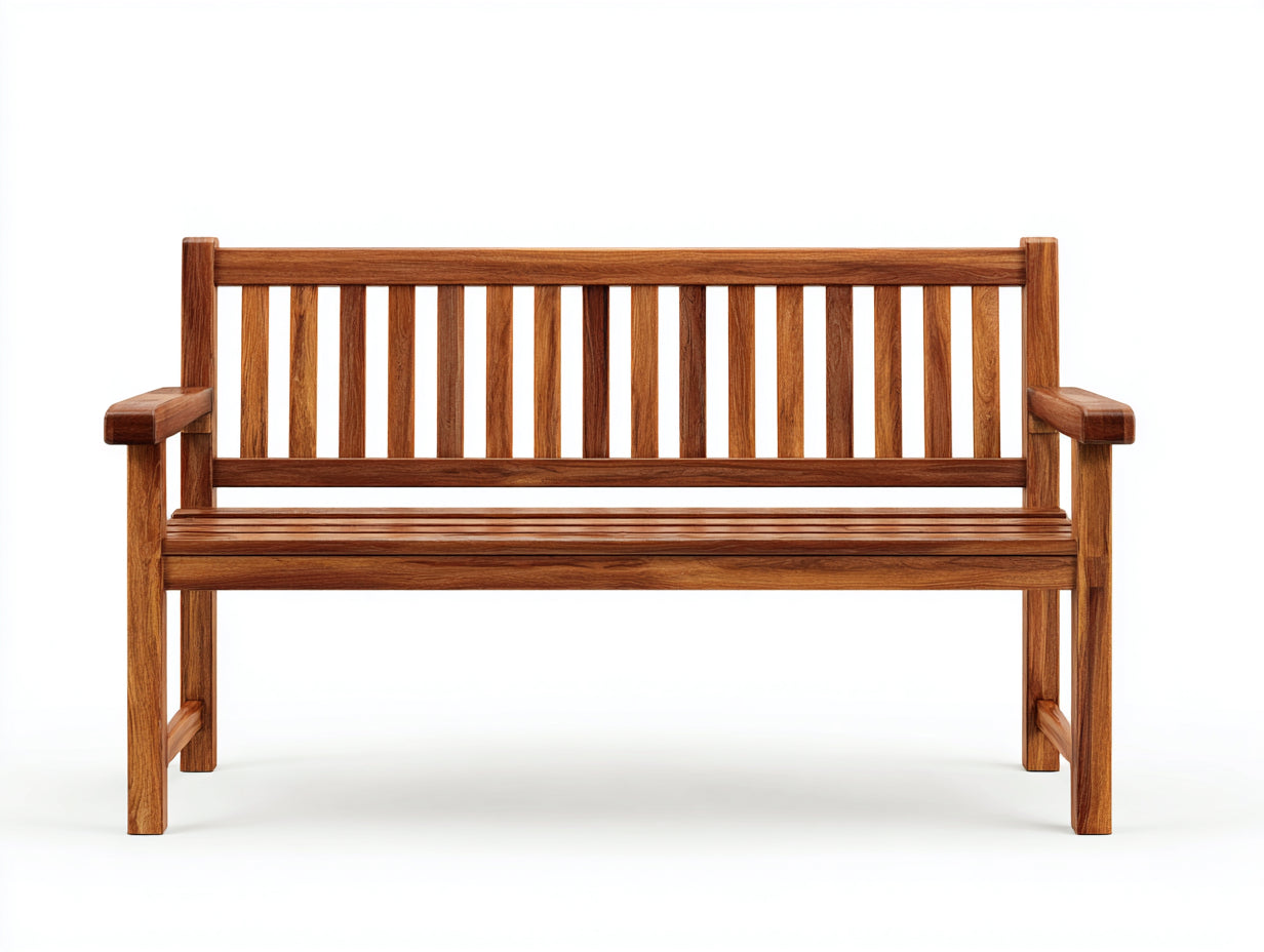 Banc de jardin - Bois - 155x56x86 cm - Brun chaud - Classique