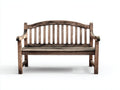 Banc de jardin - Bois - 130x57x87 cm - Chêne vieilli - Rustique