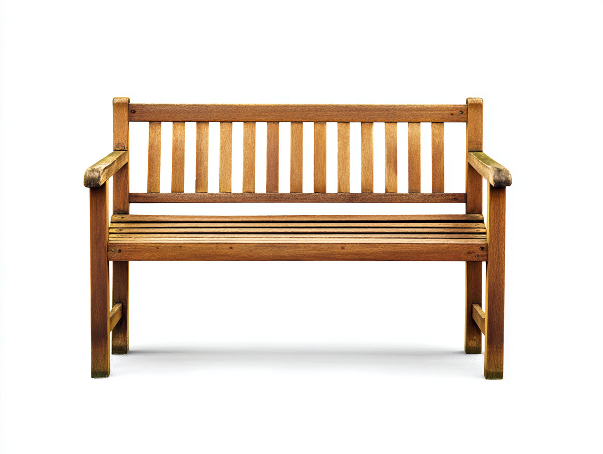 Banc de jardin - Bois - 125x55x86 cm - Brun doré - Rustique